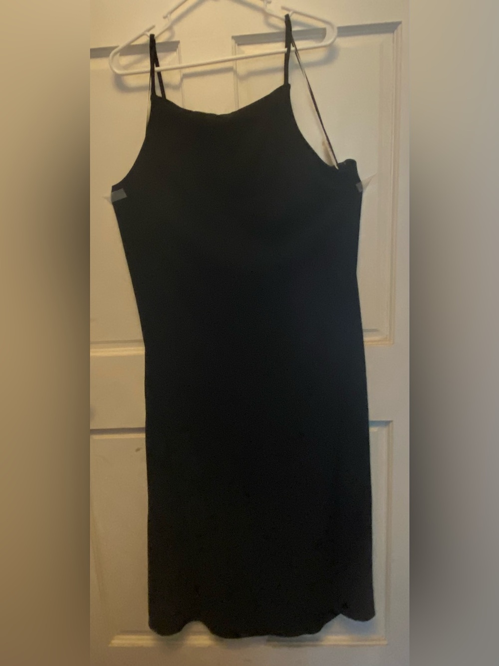 Old Navy Black Midi Slip Dress with Spaghetti Straps